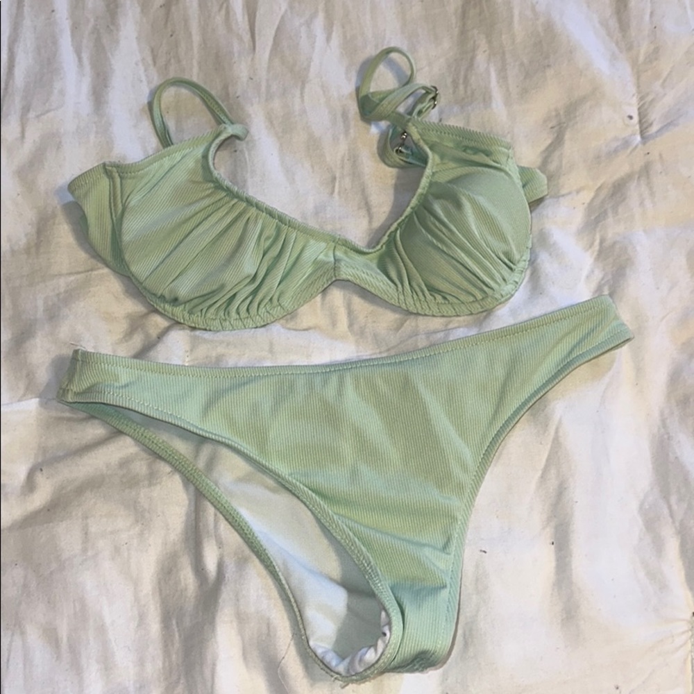Mint green shein bikini